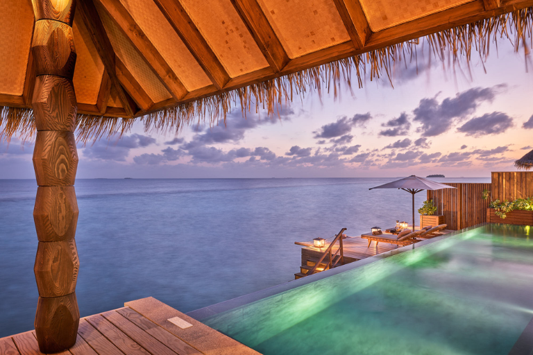 Sunset Water Villa Deck